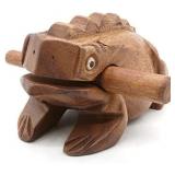Wooden Frog Rasp Musical instruments of Africa Frog Rasp Super Guiro (6 Inch