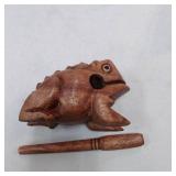 Wooden Frog Rasp Musical instruments of Africa Frog Rasp Super Guiro (6 Inch