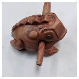 Wooden Frog Rasp Musical instruments of Africa Frog Rasp Super Guiro (6 Inch
