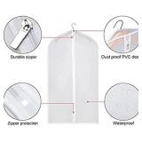 Garment Bags Suit Bag for Storage 43 inch Dust Proof Suit Protector Cover with Full Zipper for Suit Coat Dress Closet Storage, Set of 5