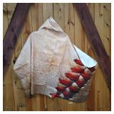 HOODED BEACH TOWEL * BASEBALL STICHES