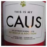 CAUS Stainless Large Tumbler Crisis Relief, 24 oz, RED