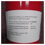 CAUS Stainless Large Tumbler Crisis Relief, 24 oz, RED