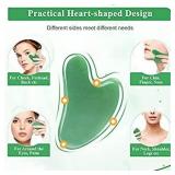 Gua Sha Facial Tools - 2 Pack Gua Sha Massage Toolï¼ Natural Jade Gua Sha, Relieve Muscle Tensions Reduce Puffiness