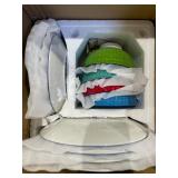 16-Piece Modern Colored Pattern Porcelain Dinnerware Set (Service for 4) -Retail $74.99