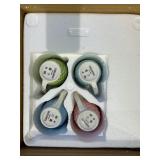 16-Piece Modern Colored Pattern Porcelain Dinnerware Set (Service for 4) -Retail $74.99