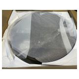 Carson Carrington Uddfors Modern Concrete & Brown Oak Round Coffee Table Retail:$559.99