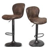 Set of 2 Adjustable Swivel Bar Stool with Footrest Retro Style Retail:$229.99