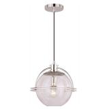 James Allan VXP3020 Polished Nickel Christian 1 Light 12" Wide Pendant