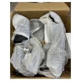 Kerrogee Mid Century Leather Lounge Chair Ottoman Set - Black/ White / Cream Retail:$824.99