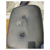 Kerrogee Mid Century Leather Lounge Chair Ottoman Set - Black/ White / Cream Retail:$824.99