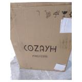 COZAYH Contemporary Mirror Front 2-Drawer Nightstand, Black- Retail:$195.99