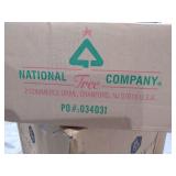 Artificial Garland 9-foot Spruce Garland with Silver Bristle, Cones, Red Berries and Glitter with 50 Clear Lights - Green Retail: $48.99