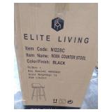 Elite Living Noma Counter Stool Black Single Retail: $346.32