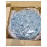 Adeco Round Storage Modern Button Tufted Storage Ottomans -Retail $152.99