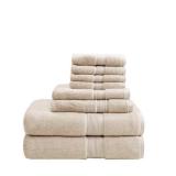Madison Park Signature Cotton 8-piece Antimicrobial Towel Set - Natural -Retail $51.74
