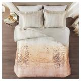 Madison Park Midnight Garden 3 Piece King/California King Duvet Set Bedding -Retail $73.94