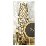 Gold Aluminum Contemporary Decorative Vase 27" -Retail $81.56