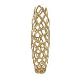 Gold Aluminum Contemporary Decorative Vase 27" -Retail $81.56