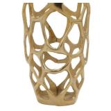Gold Aluminum Contemporary Decorative Vase 27" -Retail $81.56