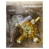 Modern Crystal Firework Chandelier, Gold 12 Light -Retail $102.98