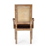 Maria French Country Wood and Cane Upholstered Dining Chair by Christopher Knight Home (Set of 2) Brown + Natural Retail: $309.99