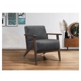 Lexicon August Velvet Upholstered Accent Chair in Dark Gray Retail: $286.99
