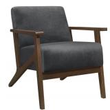 Lexicon August Velvet Upholstered Accent Chair in Dark Gray Retail: $286.99