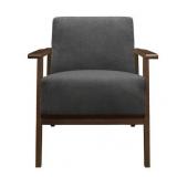 Lexicon August Velvet Upholstered Accent Chair in Dark Gray Retail: $286.99