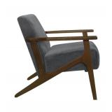 Lexicon August Velvet Upholstered Accent Chair in Dark Gray Retail: $286.99