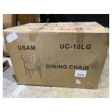 Troyes Light Grey Upholstered Wingback Chair (Set of 2) -Retail: $274.99