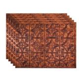 Fasade Traditional Style/Pattern 1 Decorative Vinyl 18in x 24in Backsplash Panel in Moonstone Copper - 5 Pack Retail: $101.99