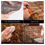 Fasade Traditional Style/Pattern 1 Decorative Vinyl 18in x 24in Backsplash Panel in Moonstone Copper - 5 Pack Retail: $101.99