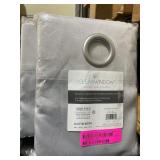 Clean Window Textured Weave Anti-Dust Blackout Grommet Window Curtain Panel, White, 50X96 (Set of 2) -Retail $61.99