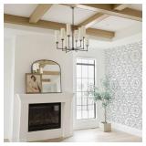 Wallpaper Aztec - Removable Peel and Stick Canvas Texture Wallpaper - White - 2 ft x 10 ft -Retail $76.49