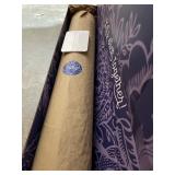 Wallpaper Aztec - Removable Peel and Stick Canvas Texture Wallpaper - White - 2 ft x 10 ft -Retail $76.49