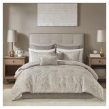 Madison Park Maisie Khaki 12 Piece Jacquard Complete Bed Set Retail:$115.99