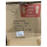 DecMode 24" x 14" White Metal Modern Accent Table -Retail $ 93.17