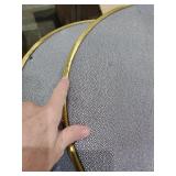 Charles Nesting Tables Faux Shagreen with Gold Metal Grey Retail: $198.49