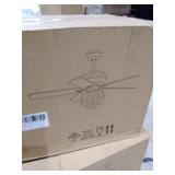 Parrot Uncle Industrial 50-in Wooden 5-Blade Ceiling Fan with Remote- Retail:$234.99