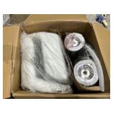 Square Dustpan Adjustable Bar Stool PU Leather (Set of 2) White -Retail: $194.99