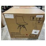 Oakley Chair in White Faux Leather with Gold Chrome Base Retail: $174.99