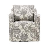 Madison Park Betty Slub Weave Wide Seat Swivel Arm Chair Retail:$493.49