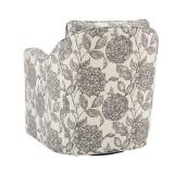 Madison Park Betty Slub Weave Wide Seat Swivel Arm Chair Retail:$493.49