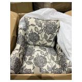Madison Park Betty Slub Weave Wide Seat Swivel Arm Chair Retail:$493.49