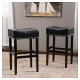 Lisette 30-inch Backless Leather Bar Stool (Set of 2) by Christopher Knight Home Retail:$294.99