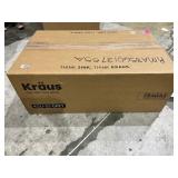 KRAUS Forteza 32 Undermount Single Bowl Granite Kitchen Sink in Grey with Strainer, Oven Mitt & Trivet Retail: $318.99