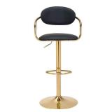 Gusto Bar Chair Black & Gold (Single) -Retail: $194.99