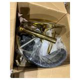 Gusto Bar Chair Black & Gold (Single) -Retail: $194.99