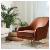 Leather Accent Chair Swivel-Base Upholstered Armchair with Faux Leather Retail: $659.99